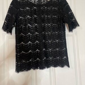 Elegant Black Lace Top